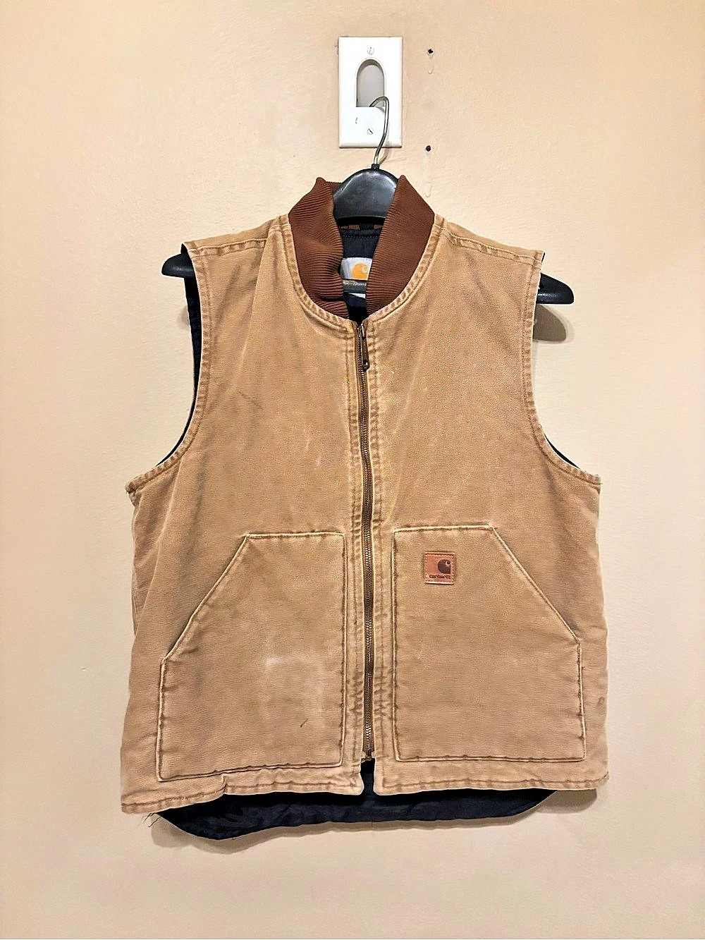 Carhartt Sandstone Arctic Quilt Lined Vest Brown Medium